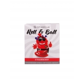 Стимулирующий презерватив-насадка Roll   Ball Strawberry - Sitabella - купить с доставкой в Астрахани