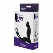 Черный вибромассажер простаты P-PLEASER W ERECTION ENHANCE - Dream Toys - в Астрахани купить с доставкой