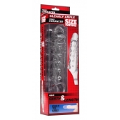 Прозразная закрытая насадка на пенис с поддержкой мошонки Clearly Ample Penis Enhancer - 22 см. - XR Brands - в Астрахани купить с доставкой