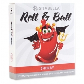 Стимулирующий презерватив-насадка Roll   Ball Cherry - Sitabella - купить с доставкой в Астрахани