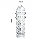Закрытая прозрачная насадка Crystal sleeve - 14,2 см. - Erowoman-Eroman - в Астрахани купить с доставкой