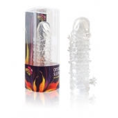 Закрытая прозрачная рельефная насадка Crystal sleeve - 13 см. - Erowoman-Eroman - в Астрахани купить с доставкой