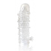 Закрытая прозрачная рельефная насадка Crystal sleeve - 13 см. - Erowoman-Eroman - в Астрахани купить с доставкой