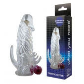 Закрытая прозрачная вибронасадка на пенис Crystal Sleeve Vibe - Erowoman-Eroman - в Астрахани купить с доставкой