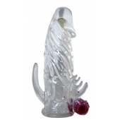 Закрытая прозрачная вибронасадка на пенис Crystal Sleeve Vibe - Erowoman-Eroman - в Астрахани купить с доставкой