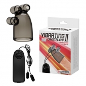 Дымчатая насадка-мастурбатор с вибрацией Vibrating Crystal Cap II - Baile - в Астрахани купить с доставкой