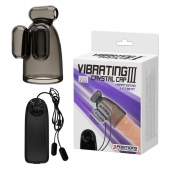 Дымчатая насадка-мастурбатор с вибрацией Vibrating Crystal Cap III - Baile - в Астрахани купить с доставкой