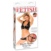 Черный податливый страпон Posable Partner Strap-On - 17,8 см. - Pipedream - купить с доставкой в Астрахани