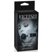 Черный кляп с дырочками Breathable Ball Gag - Pipedream - купить с доставкой в Астрахани