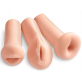 Комплект из 3 мастурбаторов All 3 Holes: вагина, анус, ротик - Pipedream - в Астрахани купить с доставкой
