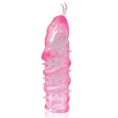 Закрытая рельефная насадка Crystal sleeve snakes в виде змеи с усиками - 14 см. - Erowoman-Eroman - в Астрахани купить с доставкой