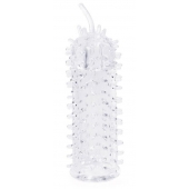 Закрытая рельефная насадка Crystal sleeve с усиками - 12 см. - Erowoman-Eroman - в Астрахани купить с доставкой
