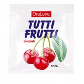 Пробник гель-смазки Tutti-frutti с вишнёвым вкусом - 4 гр. - Биоритм - купить с доставкой в Астрахани