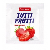 Пробник гель-смазки Tutti-frutti с земляничным вкусом - 4 гр. - Биоритм - купить с доставкой в Астрахани