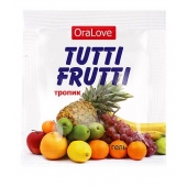 Пробник гель-смазки Tutti-frutti со вкусом тропических фруктов - 4 гр. - Биоритм - купить с доставкой в Астрахани
