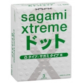 Презервативы Sagami Xtreme SUPER DOTS с точками - 3 шт. - Sagami - купить с доставкой в Астрахани