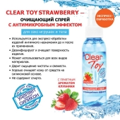 Очищающий спрей для игрушек CLEAR TOY Strawberry - 100 мл. - Биоритм - купить с доставкой в Астрахани