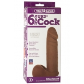 Насадка-мулат для трусиков Vac-U-Lock 6  ULTRASKYN Cock - 17,3 см. - Doc Johnson - купить с доставкой в Астрахани