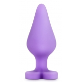 Фиолетовая анальная пробка Naughty Candy Heart Do Me Now - 8,9 см. - Blush Novelties - купить с доставкой в Астрахани