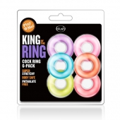 Набор из 6 эрекционных колец King of the Ring - Blush Novelties - в Астрахани купить с доставкой