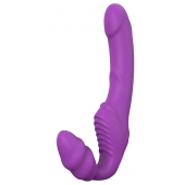 Фиолетовый безремневой вибрострапон DOUBLE DIPPER - Dream Toys - купить с доставкой в Астрахани