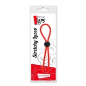 Красное эрекционное лассо с одной бусиной-утяжкой STRETCHY THIN LASSO - Dream Toys - в Астрахани купить с доставкой
