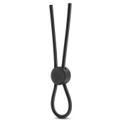 Черное силиконовое лассо на пенис SILICONE LOOP COCK RING - Blush Novelties - в Астрахани купить с доставкой