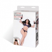 Чёрные манжеты для фиксации на кровати Bondage Bed Strap - Lux Fetish - купить с доставкой в Астрахани