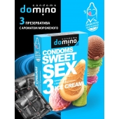 Презервативы для орального секса DOMINO Sweet Sex с ароматом мороженого - 3 шт. - Domino - купить с доставкой в Астрахани