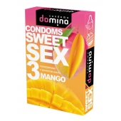 Презервативы для орального секса DOMINO Sweet Sex с ароматом манго - 3 шт. - Domino - купить с доставкой в Астрахани