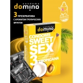 Презервативы для орального секса DOMINO Sweet Sex с ароматом тропических фруктов - 3 шт. - Domino - купить с доставкой в Астрахани