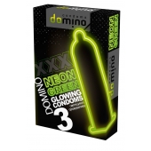Презервативы DOMINO Neon Green со светящимся в темноте кончиком - 3 шт. - Domino - купить с доставкой в Астрахани