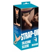 Силиконовый полый страпон на ремнях Silicone Strap-on - 16 см. - Orion - купить с доставкой в Астрахани