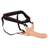Силиконовый полый страпон на ремнях Silicone Strap-on - 16 см. - Orion - купить с доставкой в Астрахани