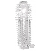 Закрытая прозрачная насадка на пенис с шипиками Nubby Sleeve - 14,5 см. - Chisa - в Астрахани купить с доставкой