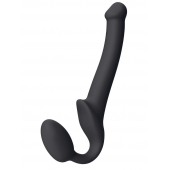 Черный безремневой страпон Silicone Bendable Strap-On S - Strap-on-me - купить с доставкой в Астрахани
