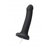 Черный фаллос с имитацией эякуляции Silicon Cum Dildo L - 19,6 см. - Strap-on-me - купить с доставкой в Астрахани