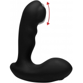 Черный стимулятор простаты Alpha-Pro 7X P-Milker Silicone Prostate Stimulator with Milking Bead - XR Brands - в Астрахани купить с доставкой