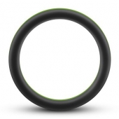 Черно-зеленое эрекционное кольцо Silicone Go Pro Cock Ring - Blush Novelties - в Астрахани купить с доставкой
