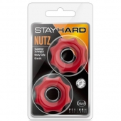 Набор из 2 красных фигурных эрекционных колец NUTZ - Blush Novelties - в Астрахани купить с доставкой