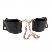 Черные мягкие наручники Entice French Cuffs с цепью - California Exotic Novelties - купить с доставкой в Астрахани