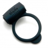 Темно-серое эрекционное кольцо Vibrating Love Ring с вибрацией - Fifty Shades of Grey - в Астрахани купить с доставкой