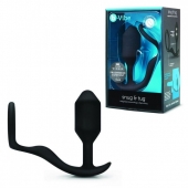 Черное эрекционное кольцо с анальным плагом Snug   Tug - b-Vibe - в Астрахани купить с доставкой