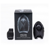 Темно-серый инновационный мужской осциллятор PULSE SOLO LUX с пультом ДУ - Hot Octopuss - в Астрахани купить с доставкой