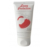 Лубрикант на водной основе с ароматом малины Love Protection Strawberry - 50 мл. - Lola Games - купить с доставкой в Астрахани