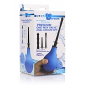 Анальный душ с 3 насадками Premium One-way Valve Anal Douche Set - XR Brands - купить с доставкой в Астрахани
