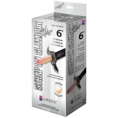 Пояс-трусики с насадкой Glamour Silver - 15,5 см. - LOVETOY (А-Полимер) - купить с доставкой в Астрахани