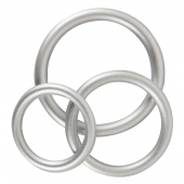 Набор из 3 эрекционных колец под металл Metallic Silicone Cock Ring Set - Orion - в Астрахани купить с доставкой