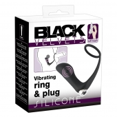 Черное эрекционное кольцо с анальной вибропробкой Vibrating Ring   Plug - Orion - в Астрахани купить с доставкой