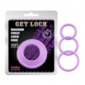 Набор из 3 сиреневых эрекционных колец Magnum Force Cock Ring - Chisa - в Астрахани купить с доставкой